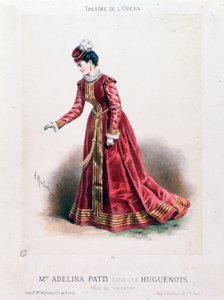 Portrait de la chanteuse Adeline Patti (1843-1919) en Valentine dans l
