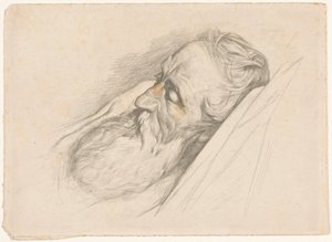 Homme barbu endormi - Antoon Derkinderen