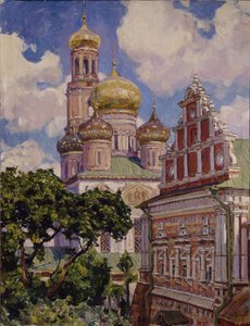 Nuages et dômes dorés. Le monastère Simonov, 1927