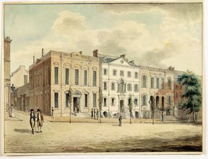 Coin nord-est des rues Wall et William, New York, 1798 - Archibald Robertson