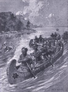 Le voyage qui a conduit au site de Québec, illustration de Cassells Romance of Famous Lives - Archibald Webb