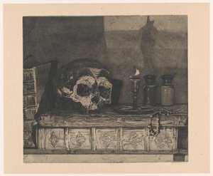 Nature morte avec crâne