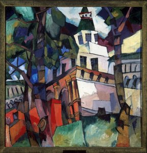 La tour de la porte du nouveau monastère de Jérusalem - Aristarkh Vasilievic Lentulov