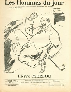 Couverture de "Les Hommes du jour", satirique en N & B - Aristide Delannoy