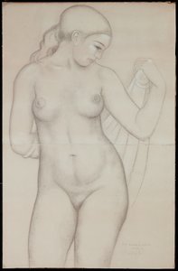 Dina de face, étude pour 
