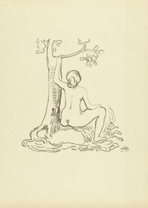 Femme nue assise près d