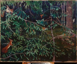 Les habitants de la forêt. Peinture d
