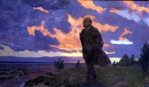 Vladimir Ilitch Lénine (1870-1924) sur le rivage - Arkadij Aleksandrovic Rylov