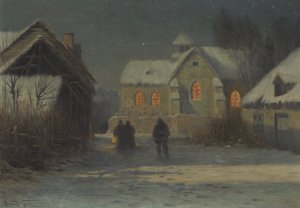 Messe de minuit, nuit de Noël à Bertincourt, Champagne - Armand Guery