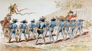 Une fanfare du XVIe siècle avec tambours et fifres