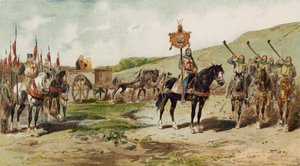 Char de guerre et joueurs de lituus, époque des Croisades, 11ème siècle - Armand Jean Heins