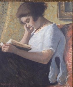 Jeune fille lisant - Armand Rassenfosse