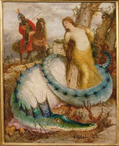 Angelica und der Drache - Angelica et le dragon ... (tempera sur bois)