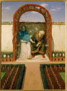 In der Gartenlaube - Dans la charmille ... (peinture sur toile)