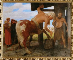 Kentaur in der Dorfschmiede - Centaure à la forge du village ... - Arnold Böcklin