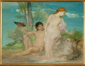 Paar vor einer Baumgruppe - Couple devant un groupe d