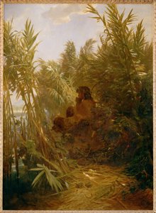 Pan im Schilf - Pan dans les roseaux ... (peinture sur toile)