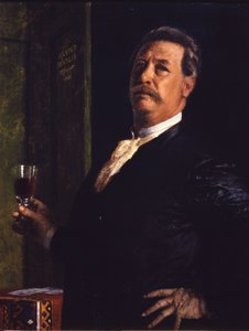 Autoportrait au verre de vin - Arnold Böcklin