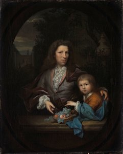 Jan van de Poll (1668-1745) et son fils Harmen Hendrick (1697-1772) - Arnold Boonen