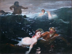 Jouer avec les vagues - Arnold Böcklin