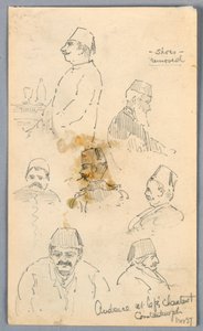 Public au café à Constantinople