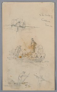 Dans le port de Catane - Arnold William Brunner