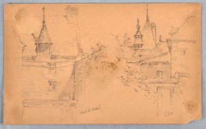 Deux scènes à Mont St. Michel et Vitré