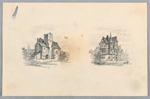 Deux esquisses de maisons - Arnold William Brunner