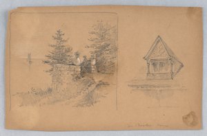 Deux esquisses de la maison de M. Bowle - Arnold William Brunner
