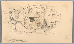 Villeneuve depuis le vieux château - Arnold William Brunner