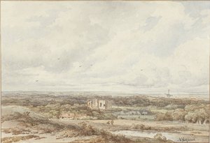 Vue des dunes sur les ruines de Brederode - Arnoldus Johannes Eymer