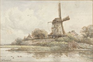 Moulin sur le rempart de la ville