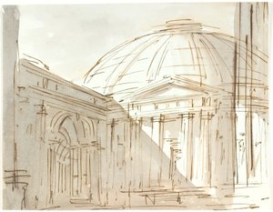 Un bâtiment rond (Panthéon?)