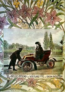 La Belle Otero au volant d