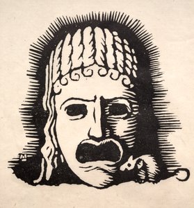 Masque grec avec souris
