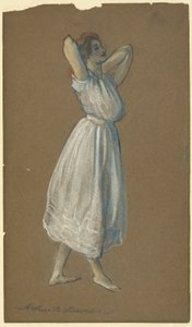Femme debout avec les mains derrière la tête - Arthur B. Davies