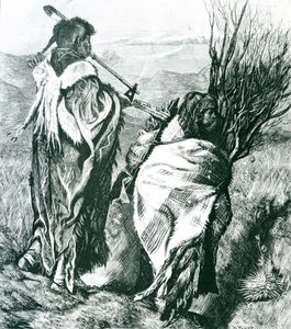 Hiawatha et Minne-Ha-Ha, gravé par Joseph Swain (1820-1909) 1870 - Arthur Boyd (after) Houghton