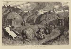 Un camp Pawnee en plein hiver