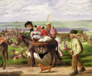 Au bord de la mer, Pegwell Bay, près de Ramsgate - Arthur Boyd Houghton