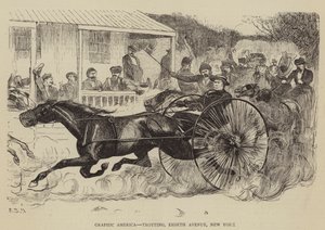 Amérique graphique, Trotting, Huitième Avenue, New York - Arthur Boyd Houghton