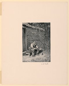Oncle Remus à la porte de sa cabane - Arthur Burdett Frost
