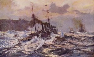 Navires de guerre de la marine australienne quittant le port de Sydney - Arthur C. Burgess
