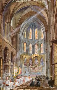 Saint James, Spanish Place, Londres (lithographie en couleur) - Arthur Charles (after) Payne