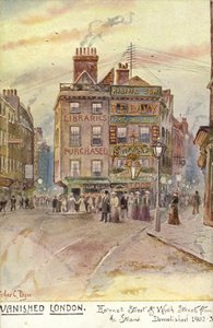 Londres disparu - Holywell Street et Wych Street, depuis le Strand - Arthur Charles Payne