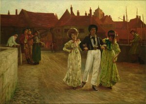 Jack à terre, scène à Sandwich, Kent - Arthur Claude Cooke