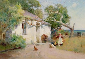Nourrir les poules, 1894 - Arthur Claude Strachan