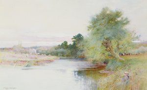 Fenaison près de Marlow - Arthur Claude Strachan