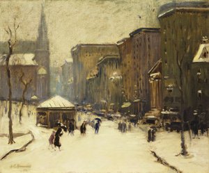 Église de Park Street sous la neige - Arthur Clifton Goodwin