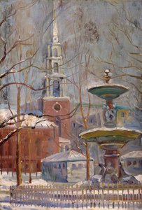 Rue du Parc à Boston Commons, vers 1910-20 - Arthur Clifton Goodwin