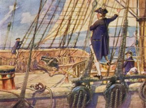 Capitaine Nelson défiant un aspirant à une course au mât - Arthur David McCormick